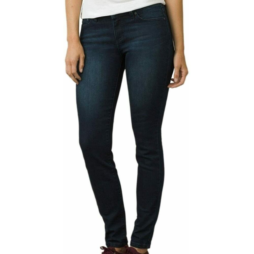 Prana Mid Rise Skinny Jeans Sienna Stretch Denim Deep Blue Size 10/30 Organic